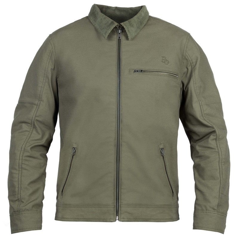 BROGER Veste moto Montana vert olive soldes
