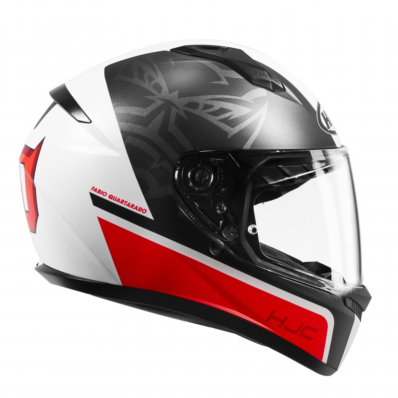 Casque moto intégral HJC C10 Fabio Quartararo 20 MC1SF noir-blanc-rouge