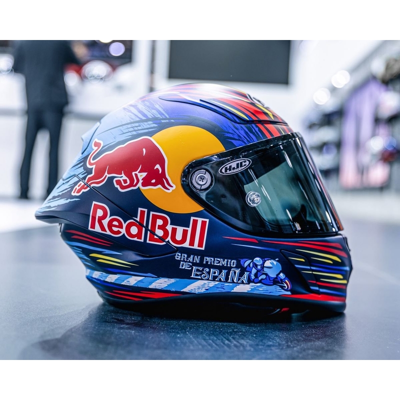 Casque moto intégral HJC RPHA 1 Redbull Jerez GP MC21SF rouge-jaune-bleu
