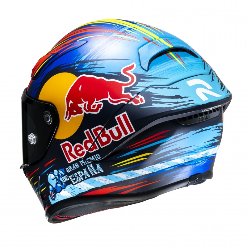 Casque moto intégral HJC RPHA 1 Redbull Jerez GP MC21SF rouge-jaune-bleu