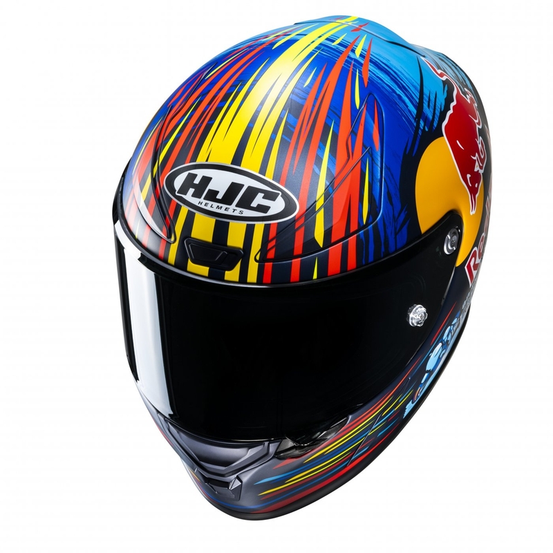 Casque moto intégral HJC RPHA 1 Redbull Jerez GP MC21SF rouge-jaune-bleu