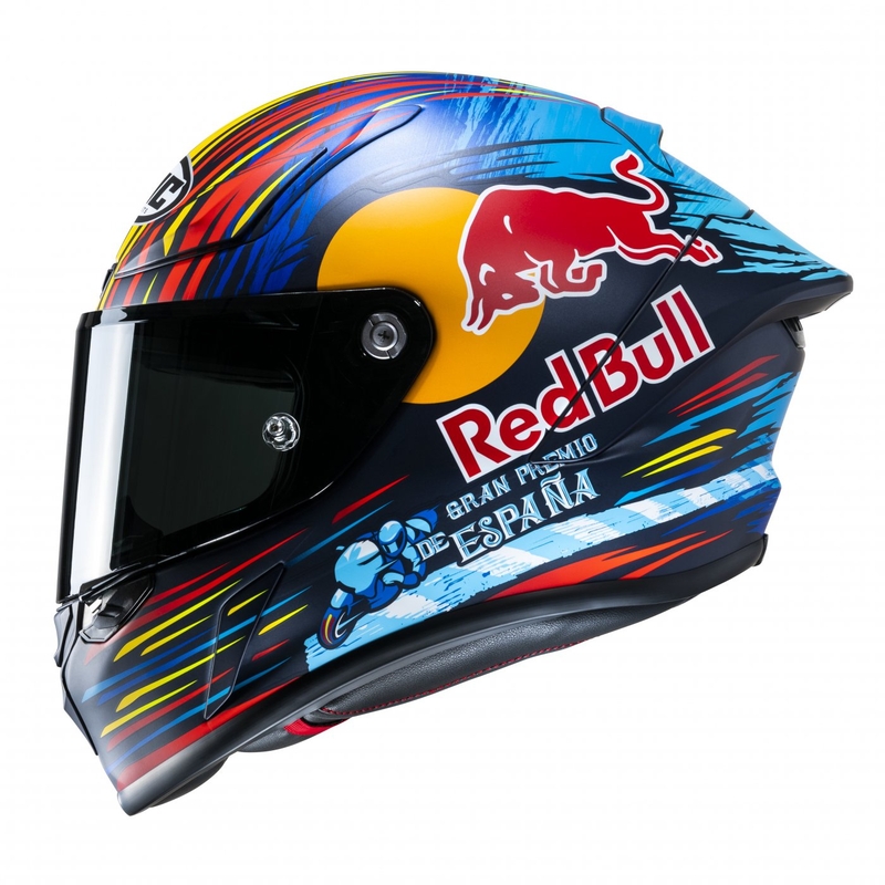 Casque moto intégral HJC RPHA 1 Redbull Jerez GP MC21SF rouge-jaune-bleu