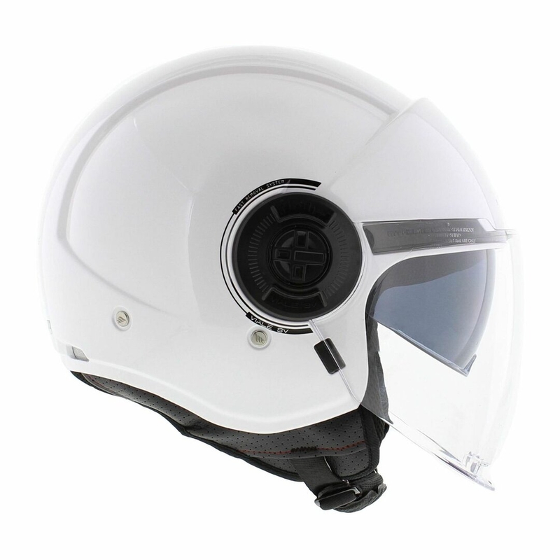 Casque moto jet MT Viale SV S blanc brillant