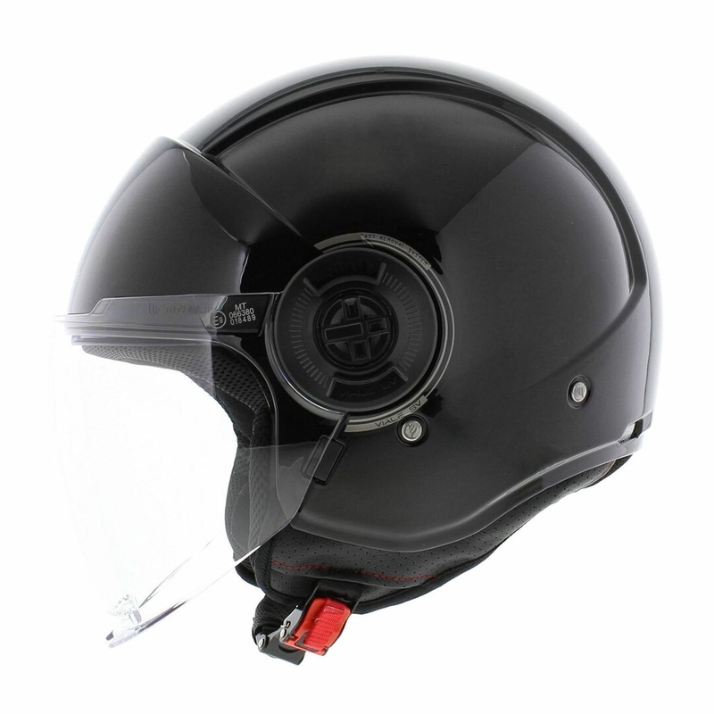 Casque de moto ouvert MT Viale SV S noir brillant