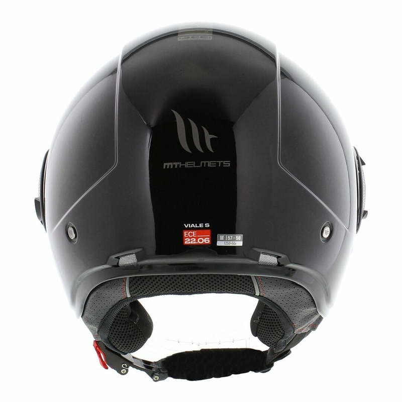 Casque de moto ouvert MT Viale SV S noir brillant