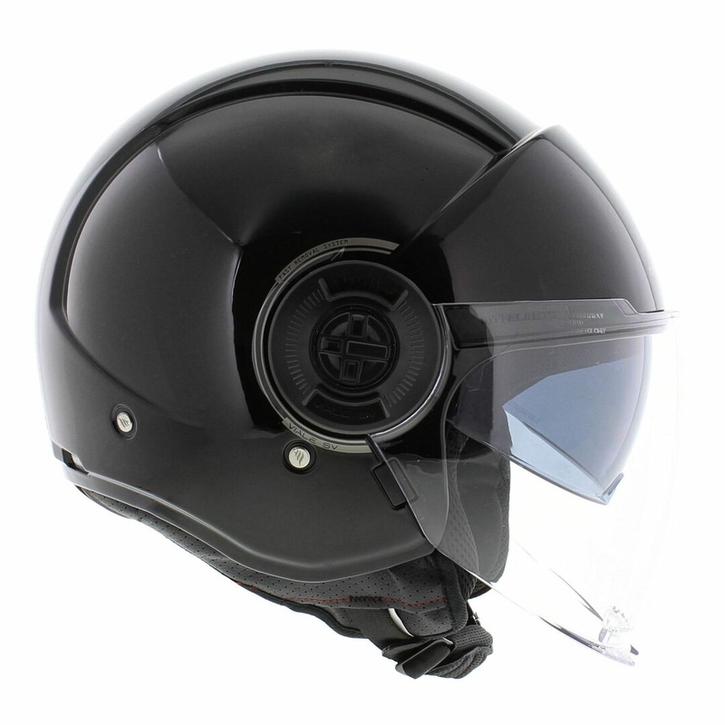 Casque de moto ouvert MT Viale SV S noir brillant