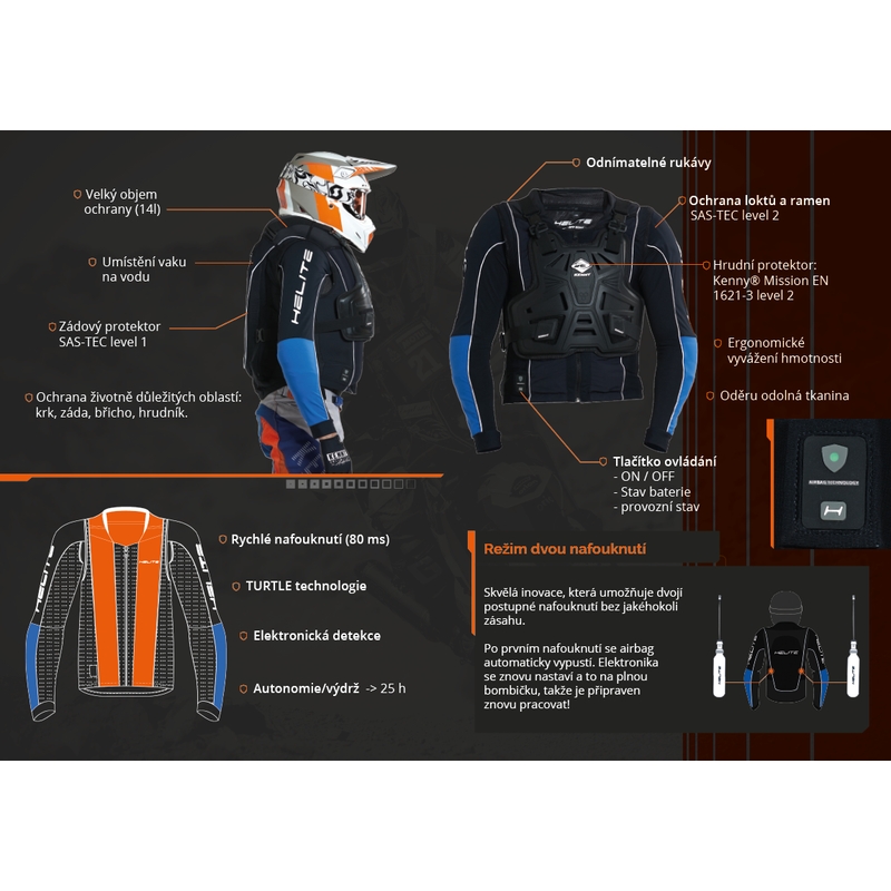 Airbag moto HELITE Airbag Off Road Dakar