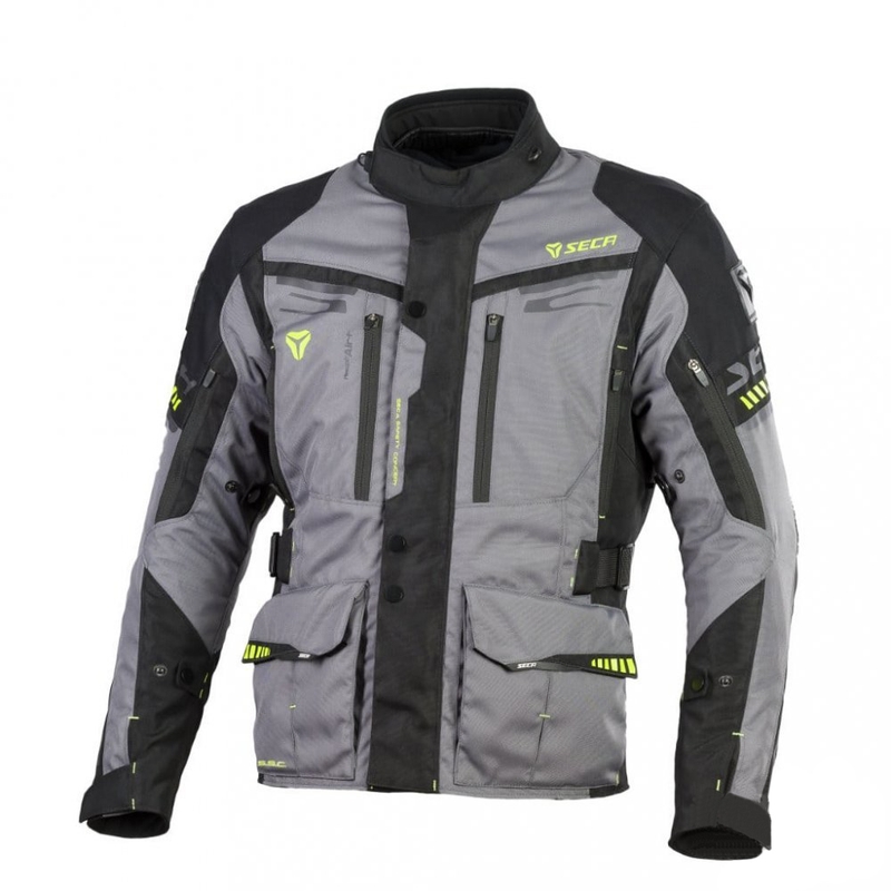 Veste de moto SECA Arrakis II gris-noir soldes