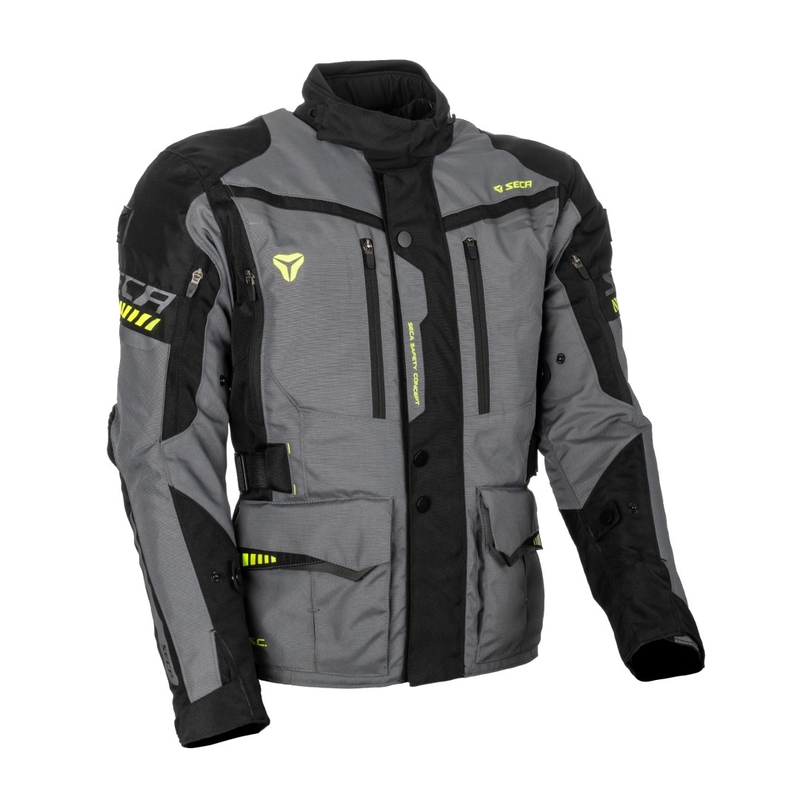 Veste de moto SECA Arrakis II gris-noir soldes