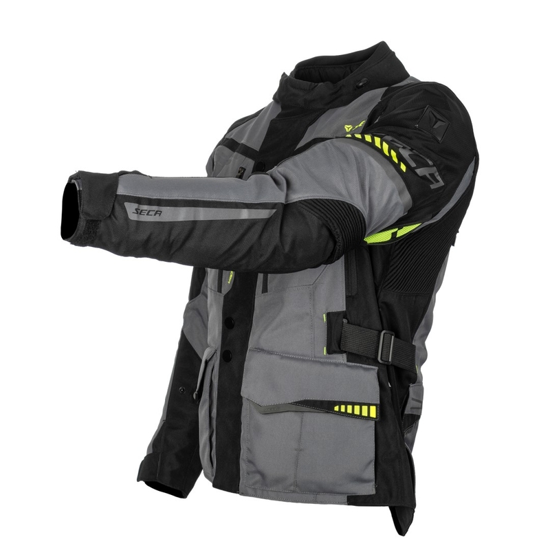 Veste de moto SECA Arrakis II gris-noir soldes