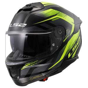 Casque moto intégral LS2 FF808 Stream II Fury noir-jaune fluo