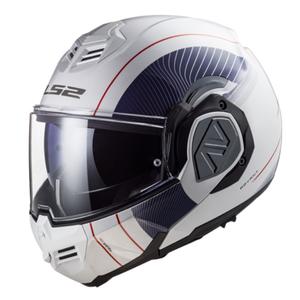 Casque moto modulable LS2 FF906 Advant Cooper 06 bleu-blanc
