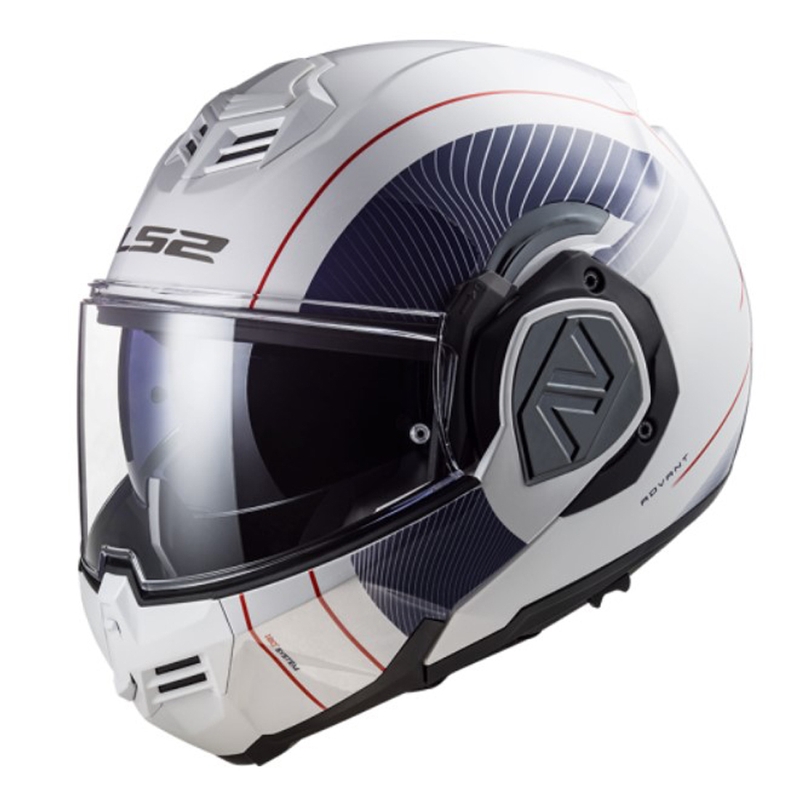 Casque moto modulable LS2 FF906 Advant Cooper 06 bleu-blanc