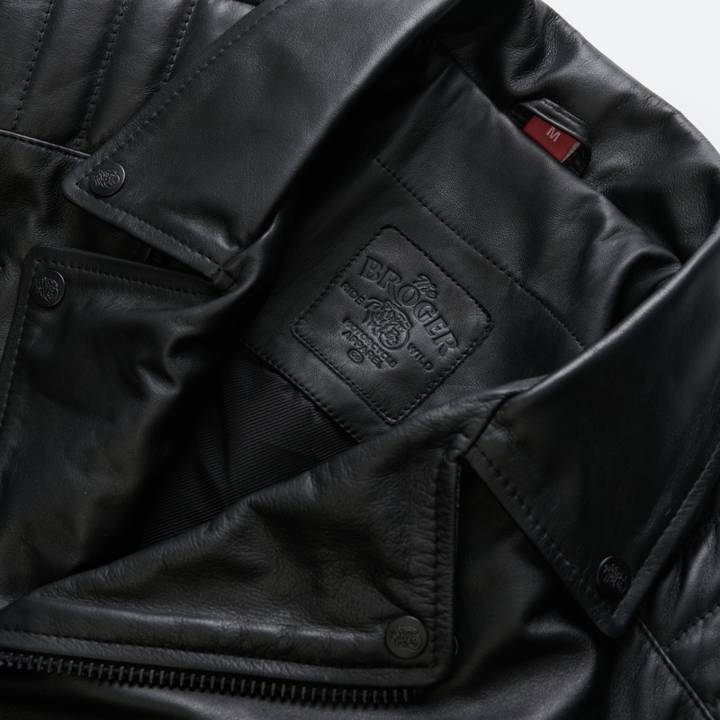 Veste moto femme BROGER Ohio noir soldes