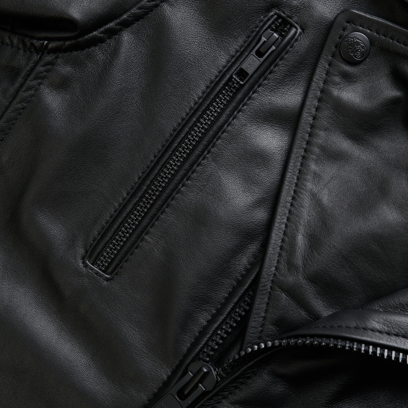 Veste moto femme BROGER Ohio noir soldes
