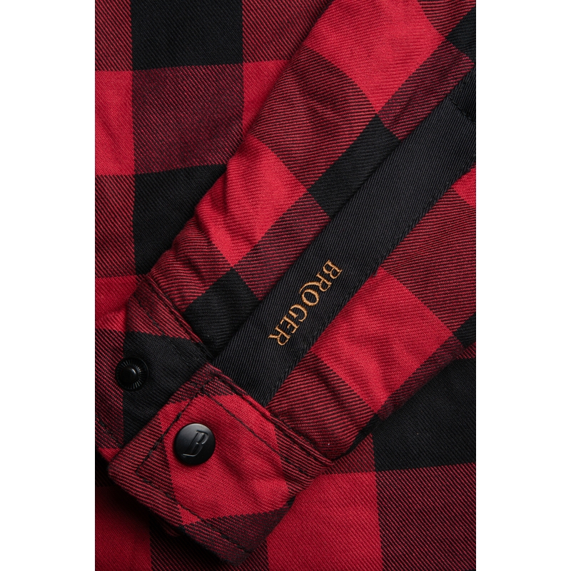 Chemise moto femme BROGER Alaska noir-rouge soldes