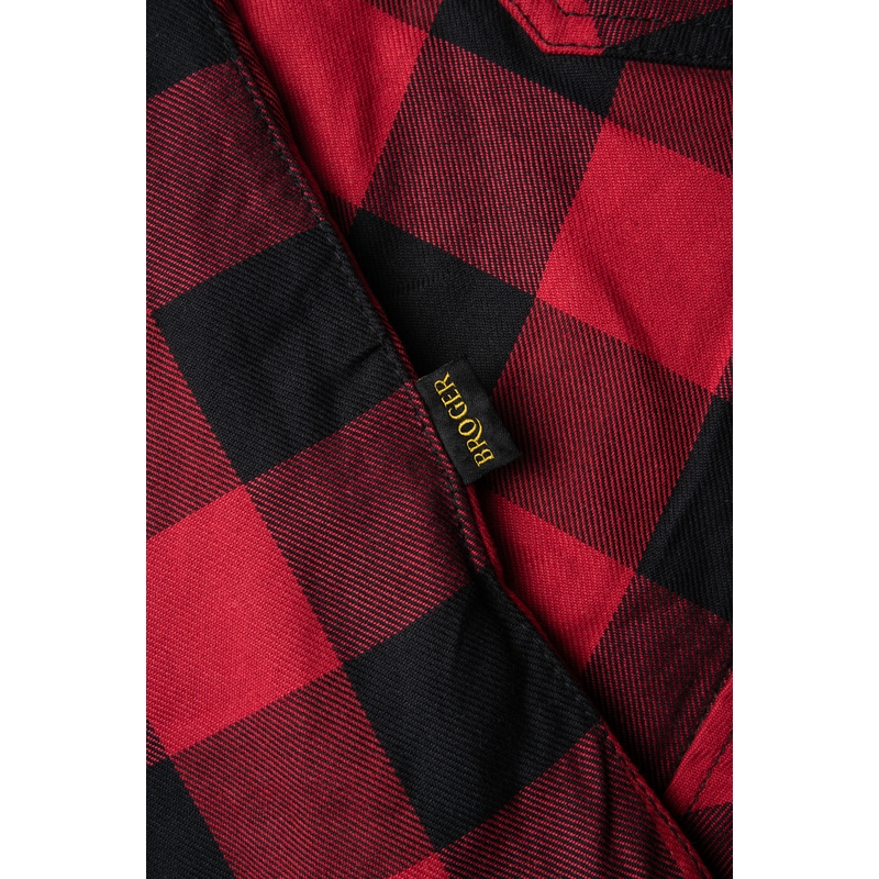 Chemise moto femme BROGER Alaska noir-rouge soldes