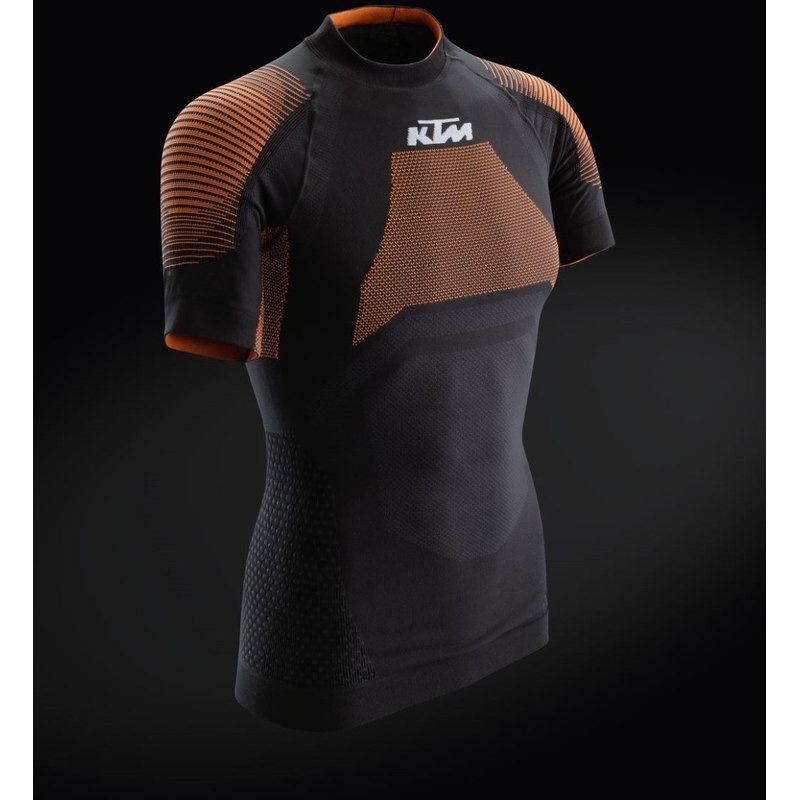 Chemise thermique à manches courtes KTM Performance noir-orange soldes