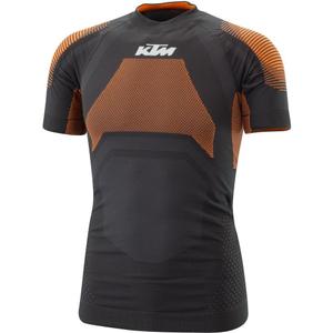 Chemise thermique à manches courtes KTM Performance noir-orange soldes