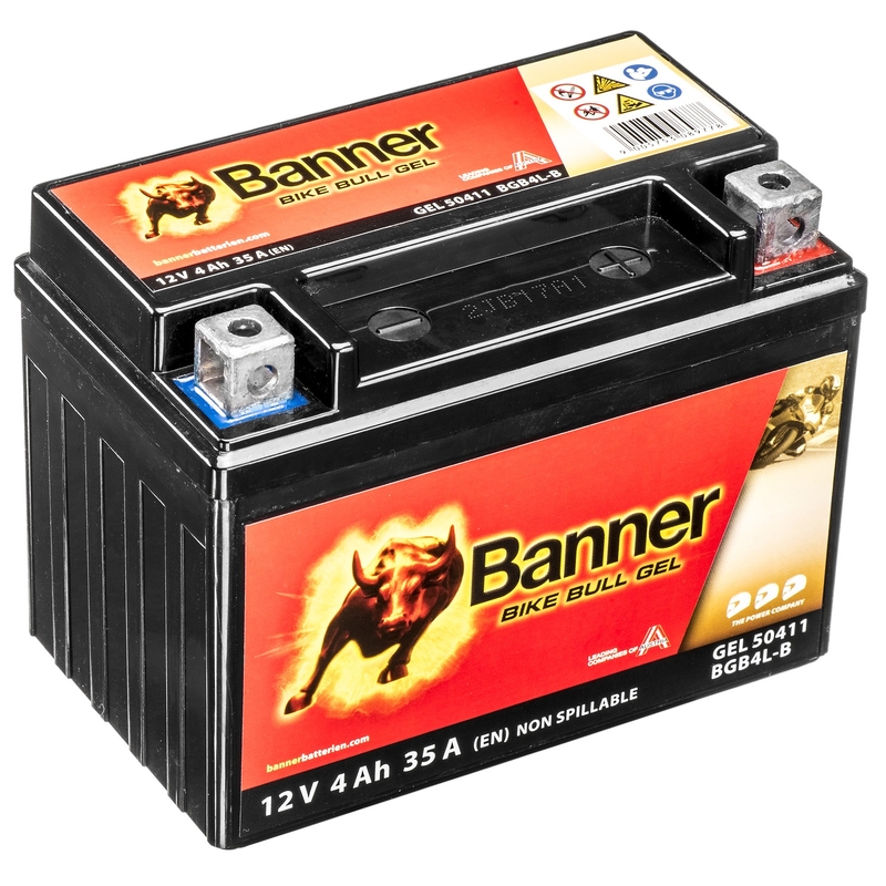 Batterie gel Banner Bike Bull Gel 12V, YB4L-B, 4AH, 40A