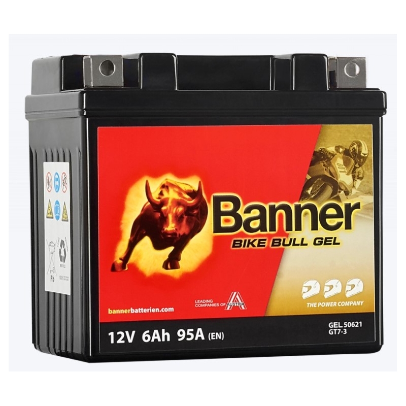 Batterie Gel Banner Bike Bull Gel 12V, YTZ7S, 6AH, 95A