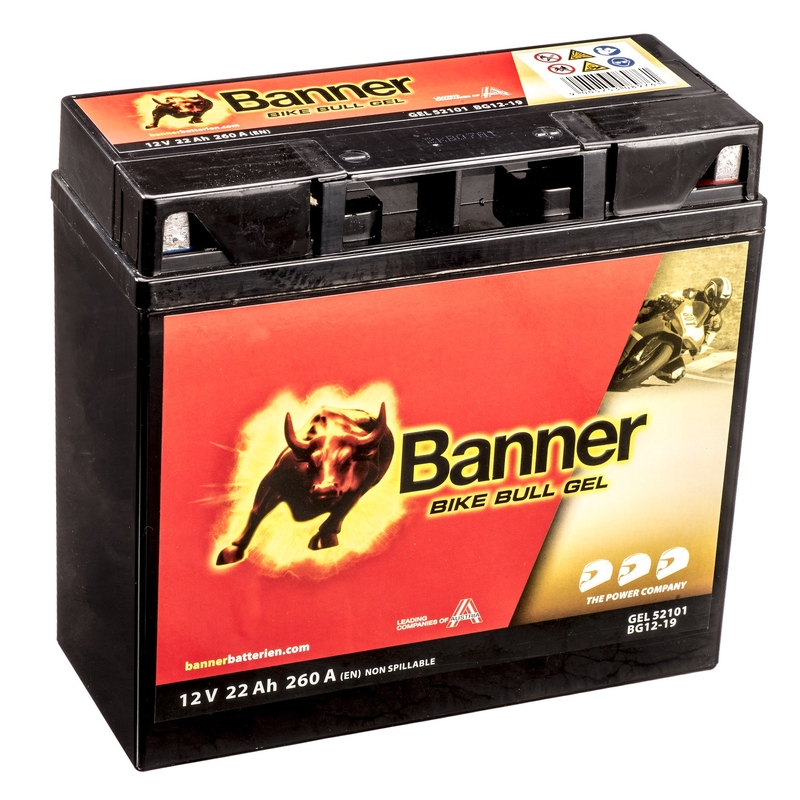 Batterie gel Banner Bike Bull Gel 12V, 51913, 22AH, 260A