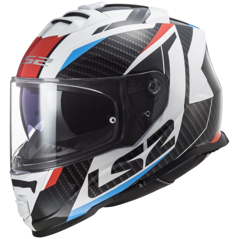 Casque intégral de moto LS2 FF800 Storm II Racer blanc-noir-rouge-bleu