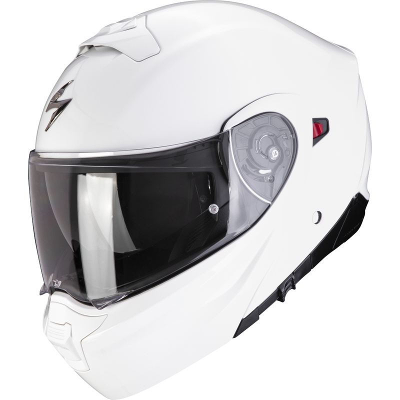 Casque de moto modulable Scorpion EXO-930 EVO Solid blanc