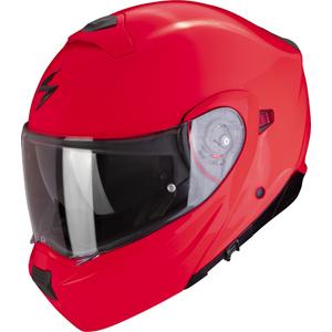 Casque moto modulable Scorpion EXO-930 EVO Solid rouge fluo
