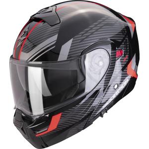 Casque moto modulable Scorpion EXO-930 EVO Sikon noir-argent-rouge soldes