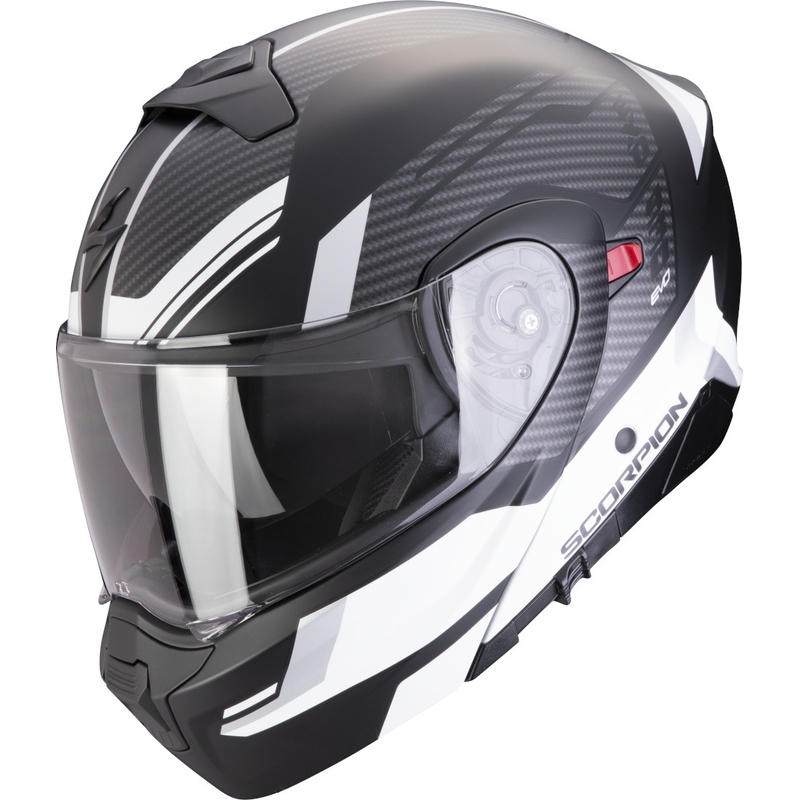 Casque moto modulable Scorpion EXO-930 EVO Sikon noir-argent-blanc soldes