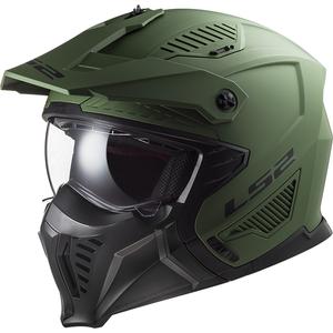 Casque moto trial LS2 OF606 Drifter Solid green matt
