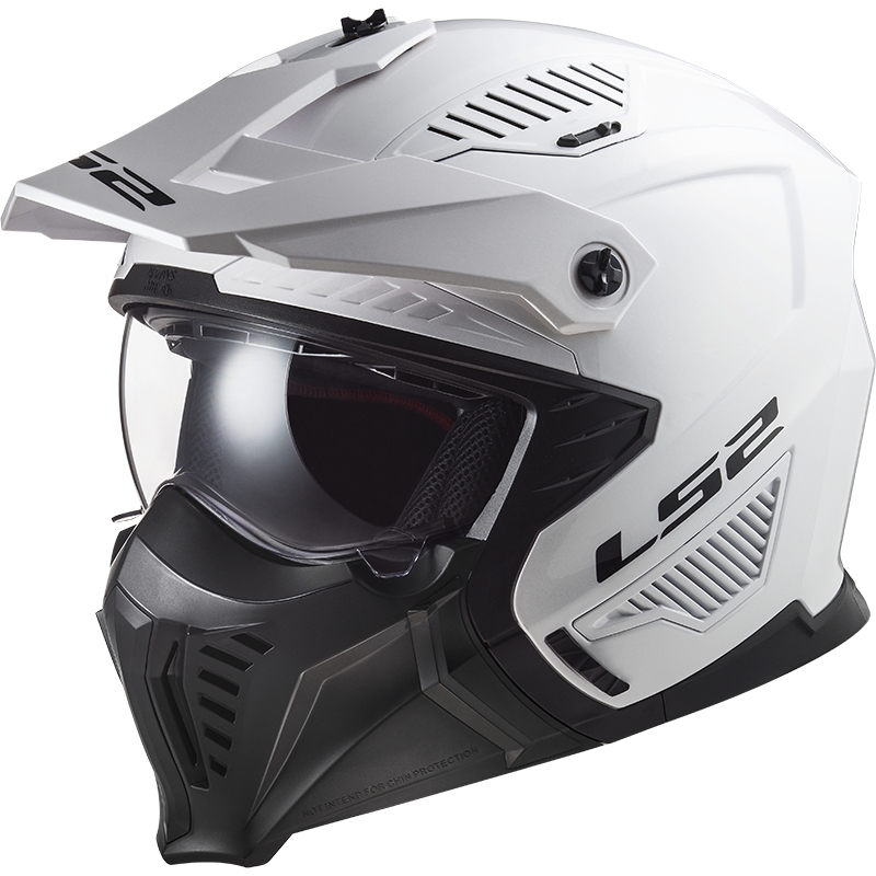 Casque moto Trial LS2 OF606 Drifter Solid White