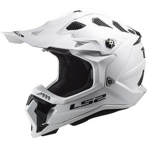 Casque motocross LS2 MX700 Subverter Single Mono 06 blanc brillant