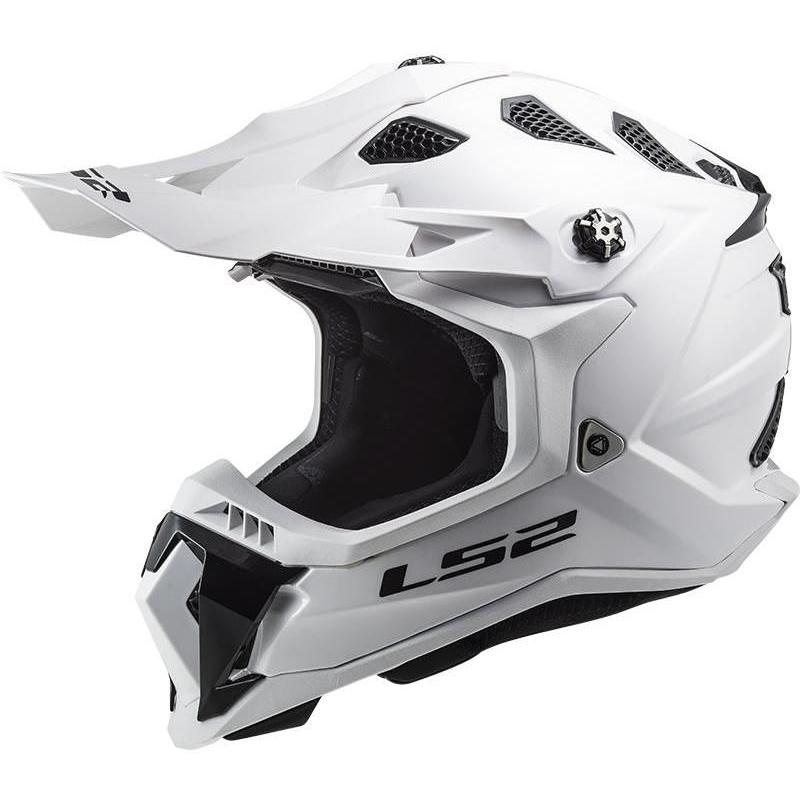 Casque motocross LS2 MX700 Subverter Single Mono 06 blanc brillant