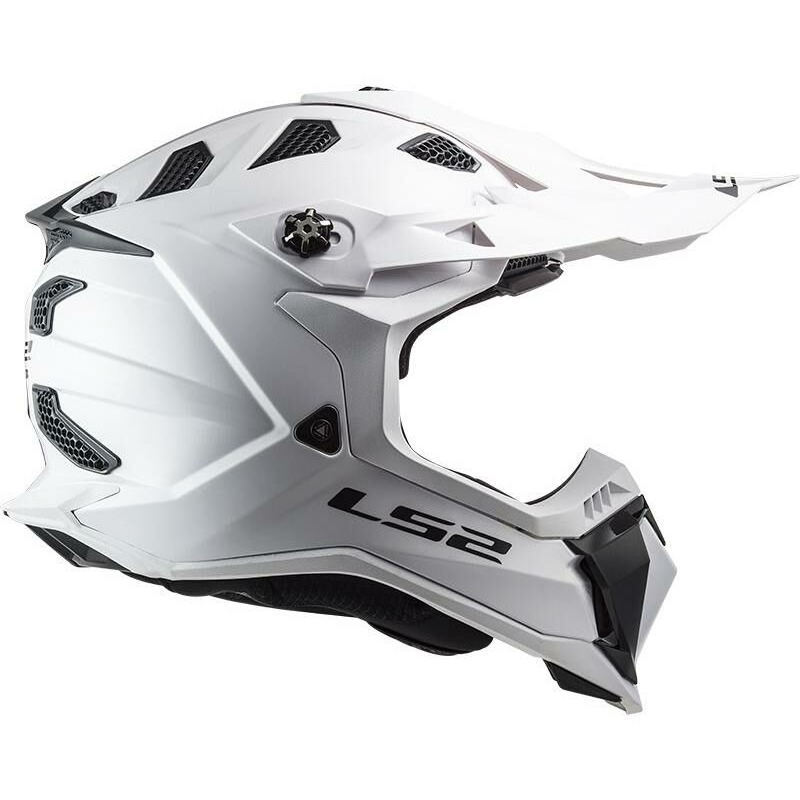 Casque motocross LS2 MX700 Subverter Single Mono 06 blanc brillant