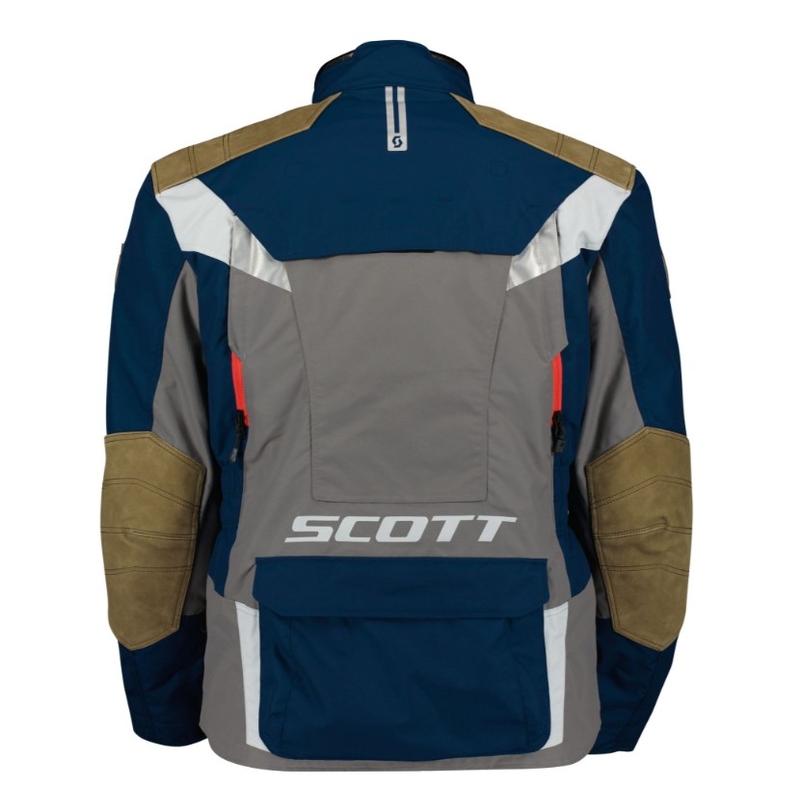 Bunda na motorku SCOTT Dualraid Dryo šedo-modrá prodloužená