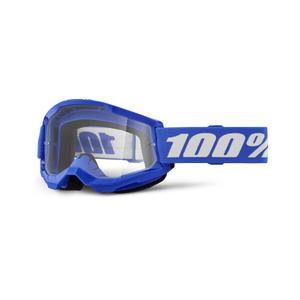 Lunettes de motocross 100% STRATA 2 New Blue (plexiglas transparent)