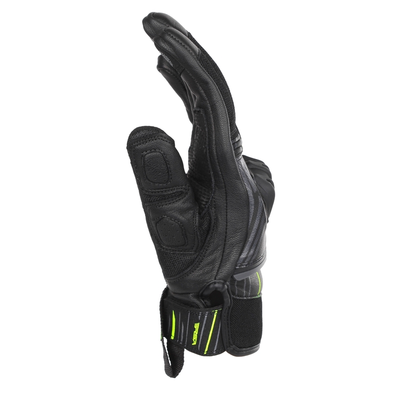 Gants moto RSA Sprint noir-jaune fluo