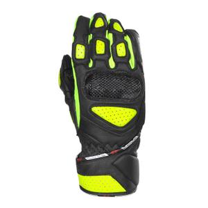 Gants moto femme RSA RX2 noir-jaune fluo