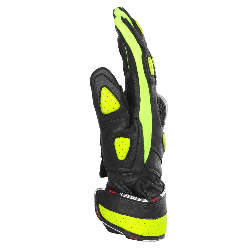 Gants moto femme RSA RX2 noir-jaune fluo