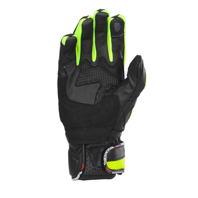 Gants moto femme RSA RX2 noir-jaune fluo