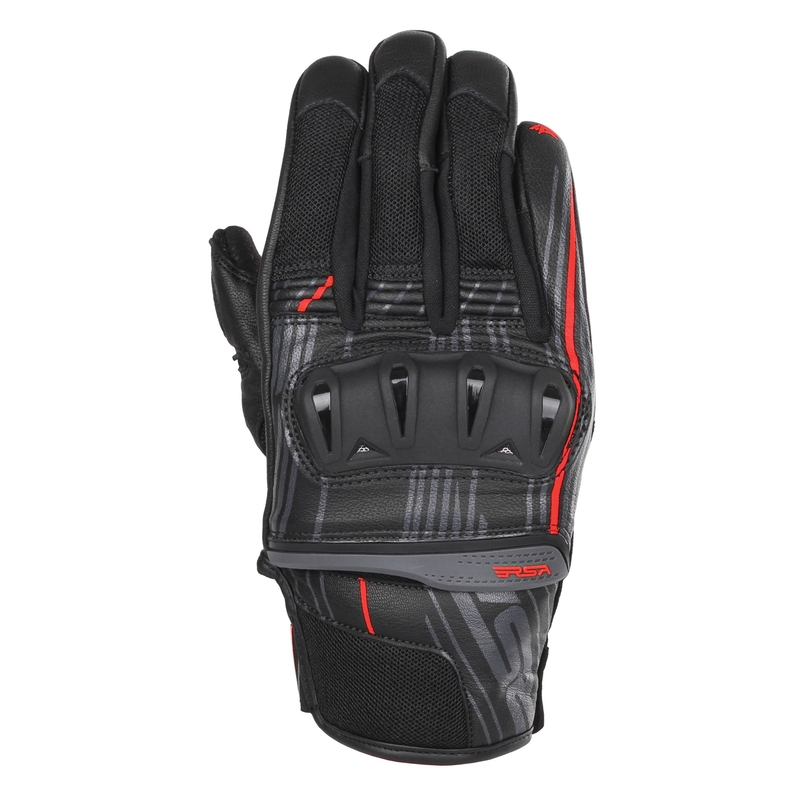 Gants de moto RSA Sprint noir et rouge