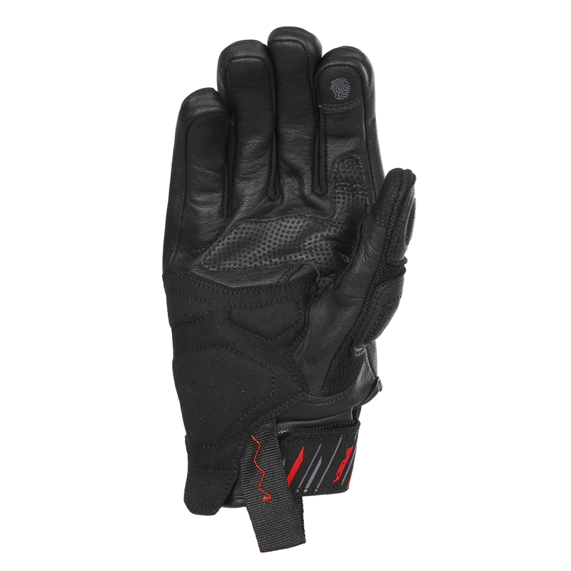 Gants de moto RSA Sprint noir et rouge