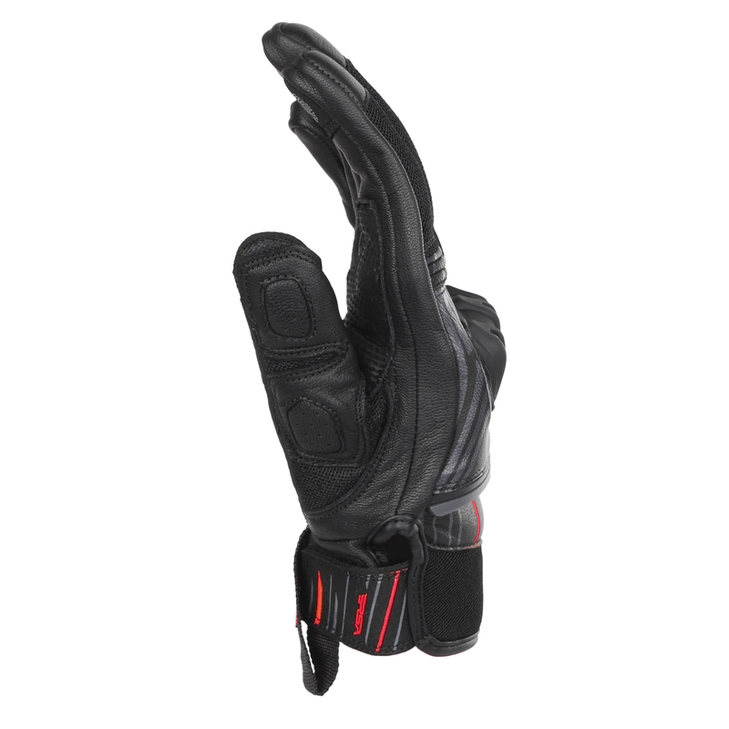 Gants de moto RSA Sprint noir et rouge