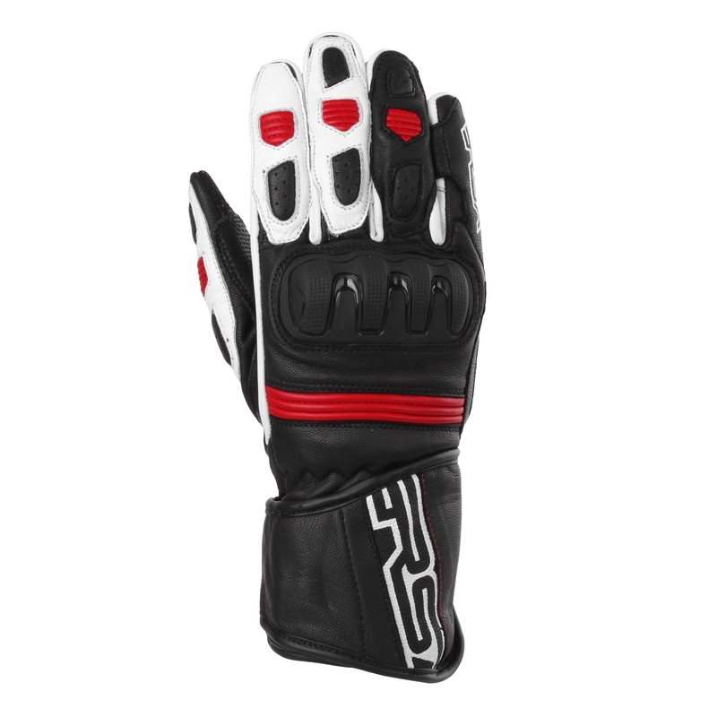 Gants de moto RSA Gappa 2 noir-blanc-rouge