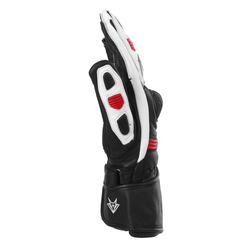 Gants de moto RSA Gappa 2 noir-blanc-rouge
