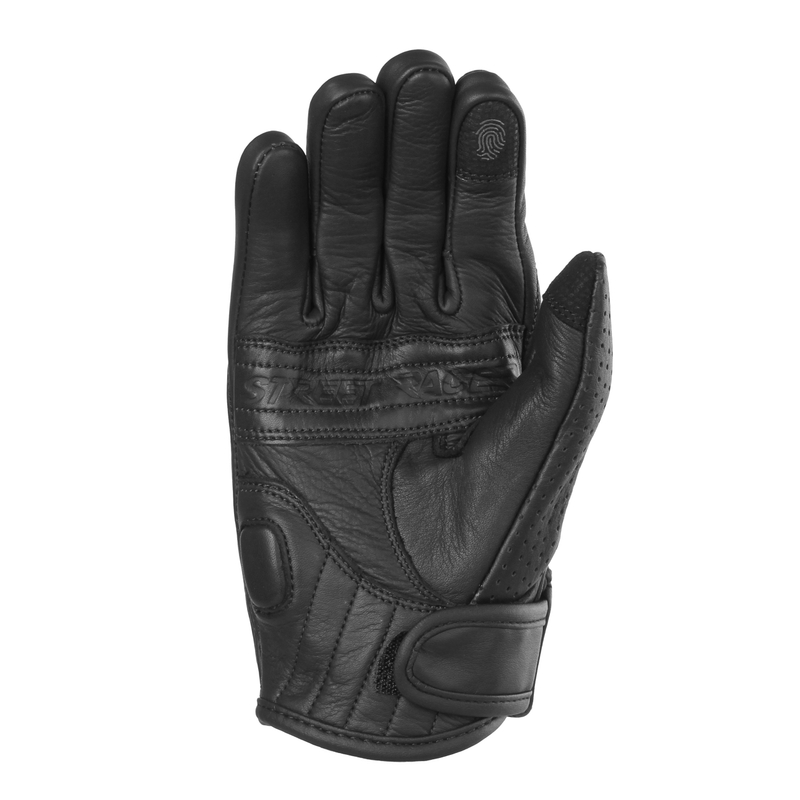 Gants moto Street Racer Striker 2 noir perforé