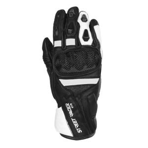 Gants de moto Street Racer STR noir et blanc