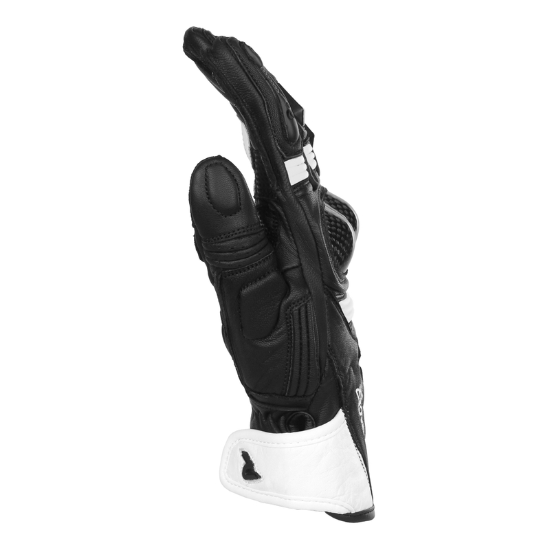 Gants de moto Street Racer STR noir et blanc